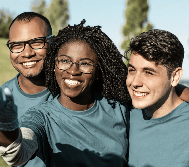 a group of people posing for a picture