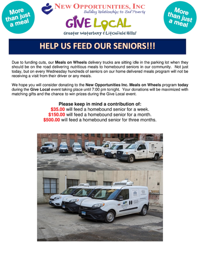 Meals On Wheels needs YOUR HELP! thumbnail image